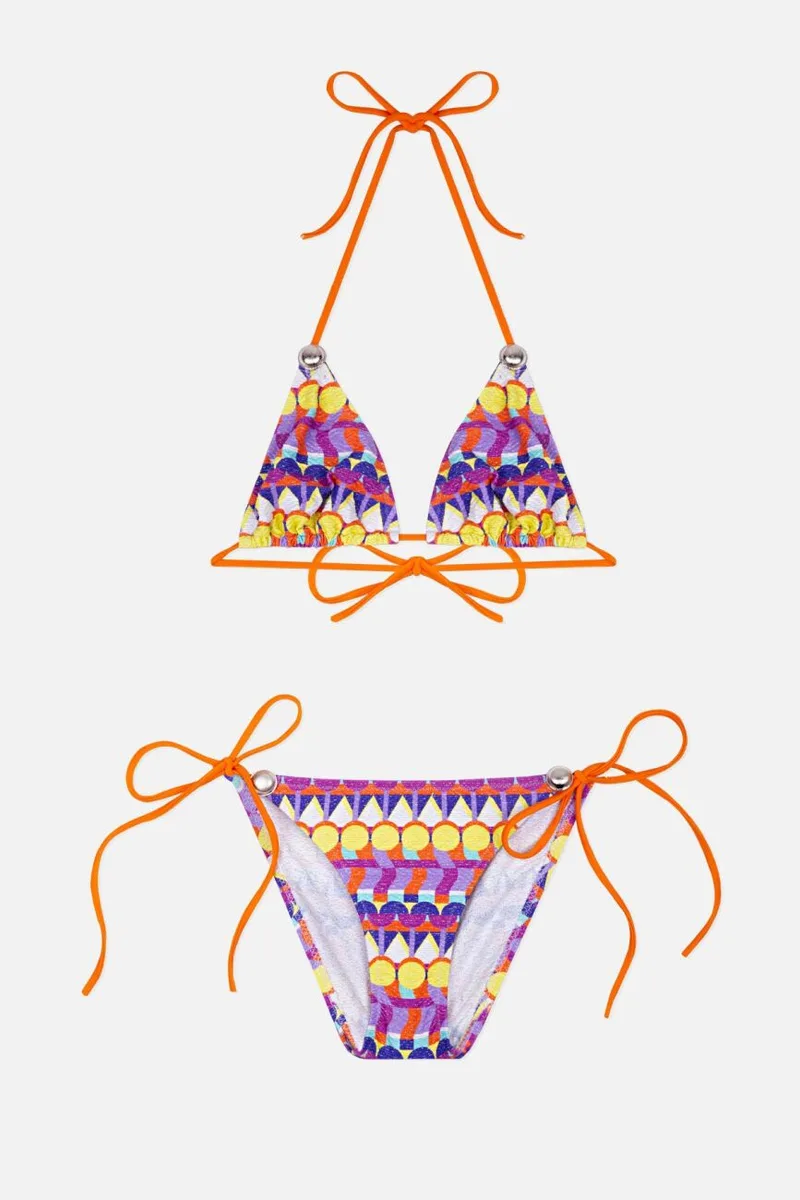 Ayyıldız girls' triangle kids' bikini set model 4908