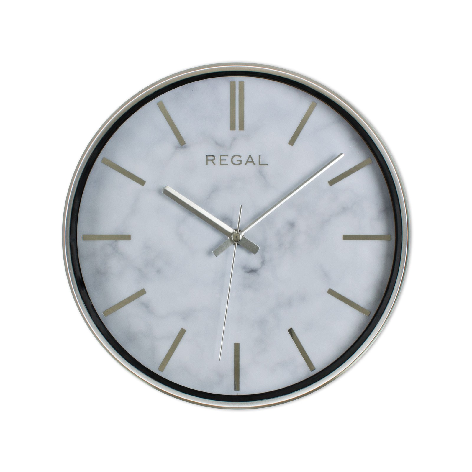 Slim Wall Clock with Agate Marble Pattern