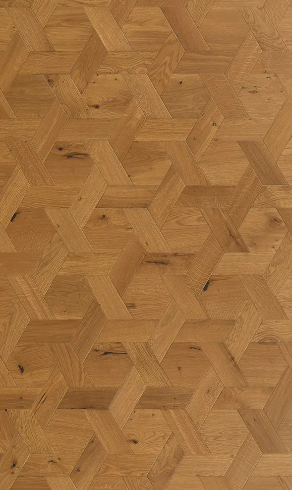Rushy Modern Marquetry Wood Parquet