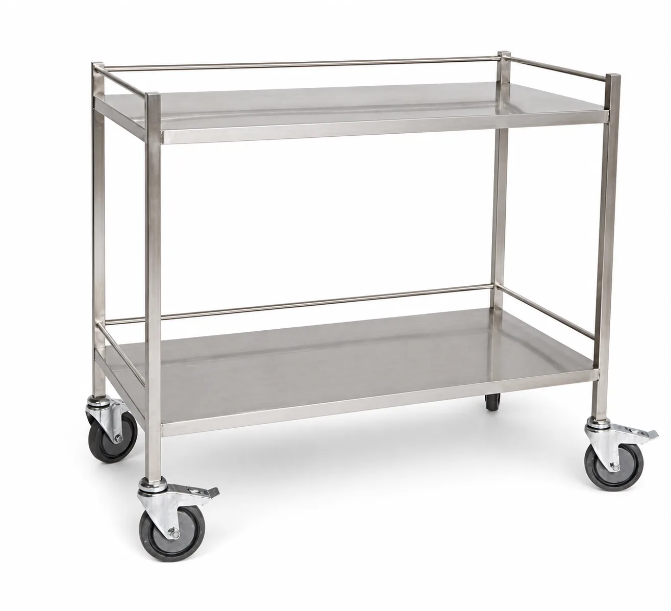 Instrument trolley with barriers and 2 shelves TS 7063