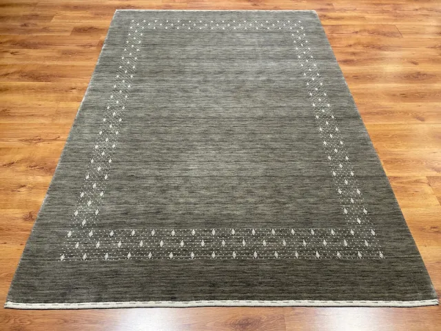 Lori Hand-Woven Grey Wool Rug