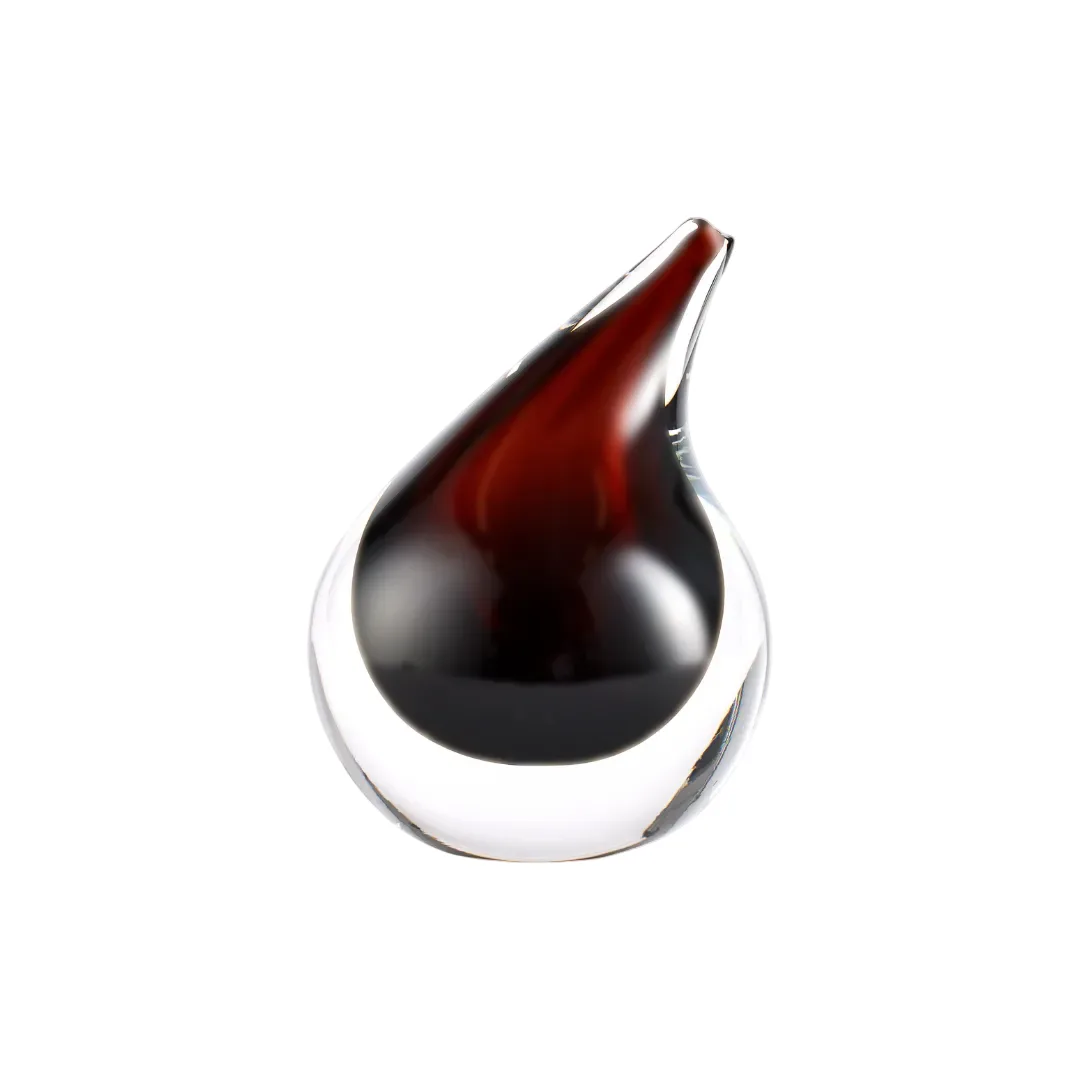 MARIS CLARET RED glass decor piece