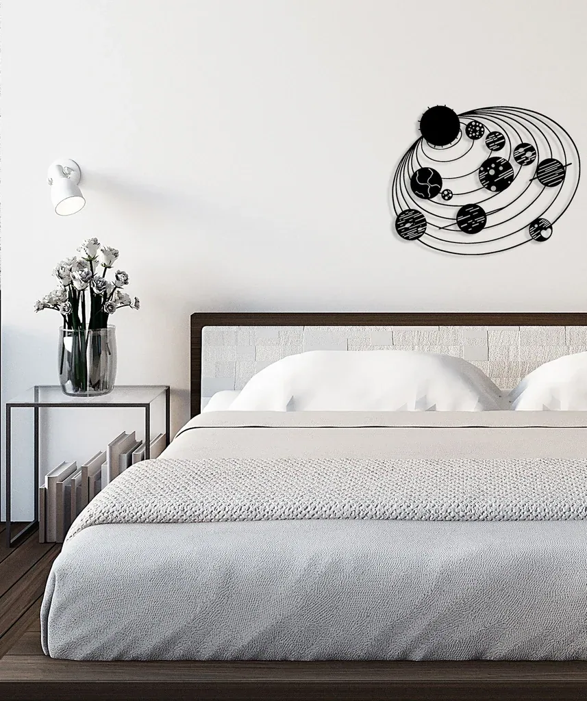 Galaksi ve Gezegenler metal wall art