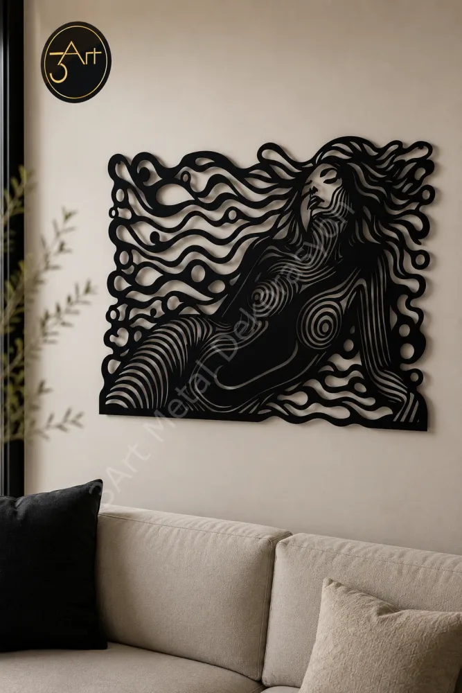 Black Metal Leaf Pattern Wall Decor, Set of 2