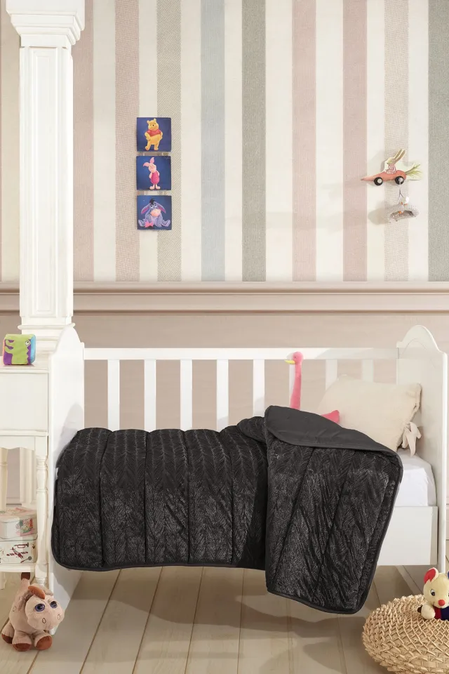 Elart Velvet Baby Quilt (150x100 cm) Anthracite