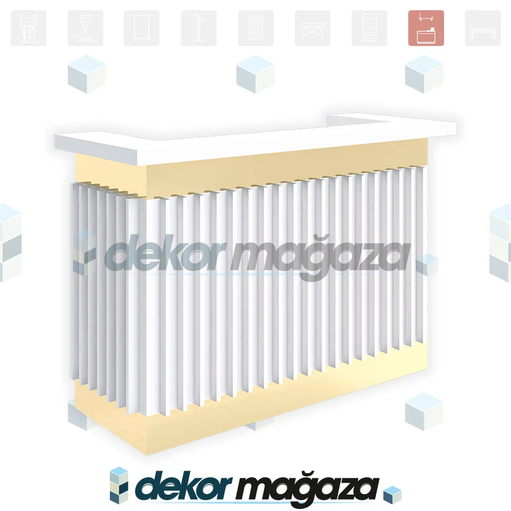 كاونتر محاسبة Dekor Magaza CAS 2 بواجهة مضلعة