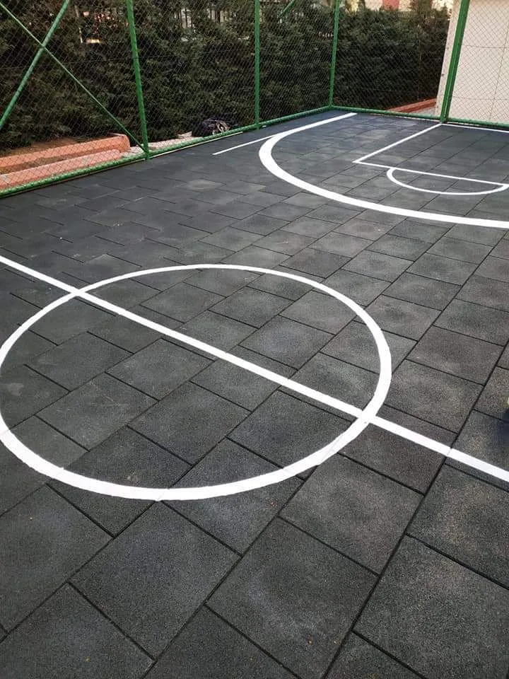 Rubber floor tile 50 x 50 x 2 cm