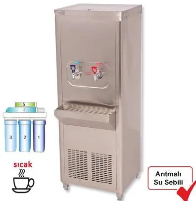75 GPD stainless water dispenser with purifier