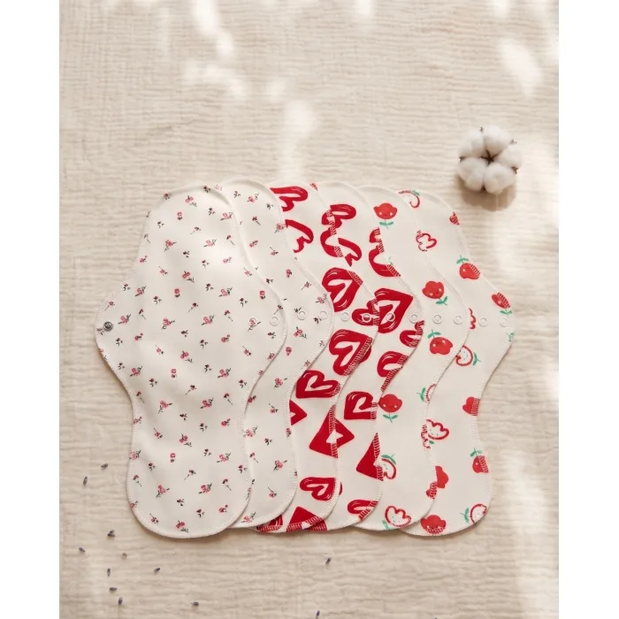 washable natural women's pads 6-pack XL