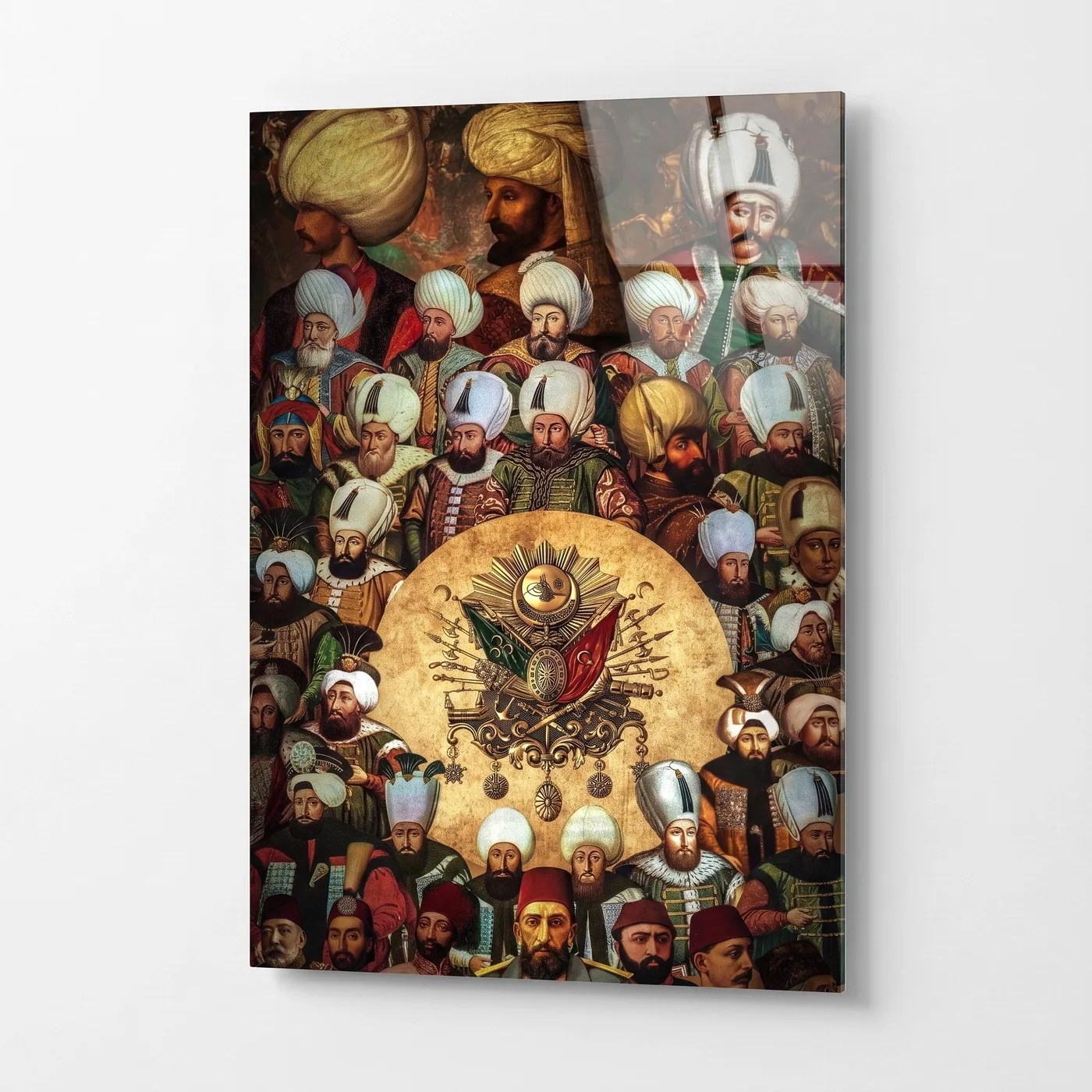 Osmanli Padisahlari Hanedan Dikey glass wall art