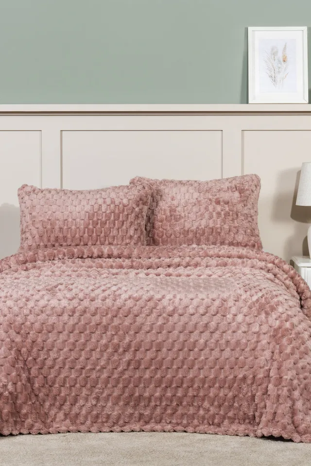 Elart Polen Blanket Set Single Wellsoft 2 Pieces (180x240 cm) Dusty Rose