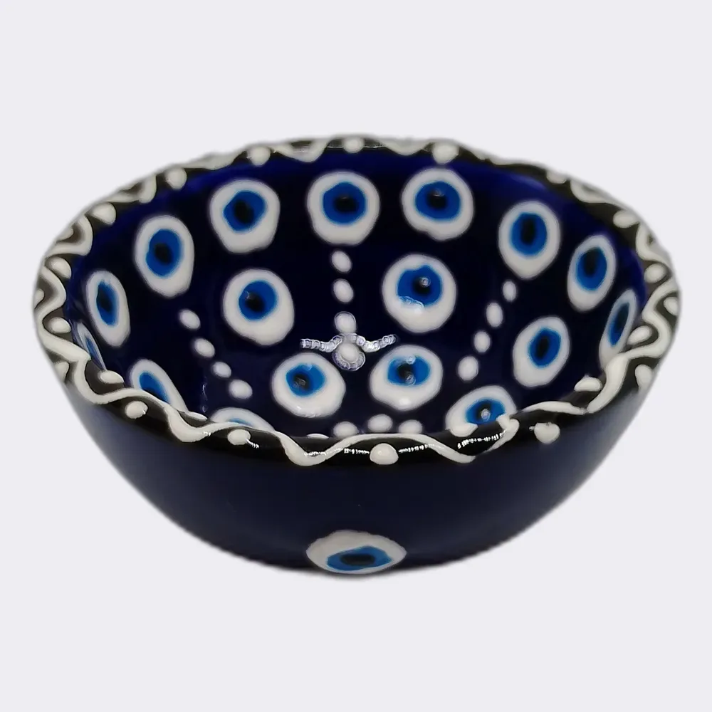 5 cm ceramic bowl with evil eye motif