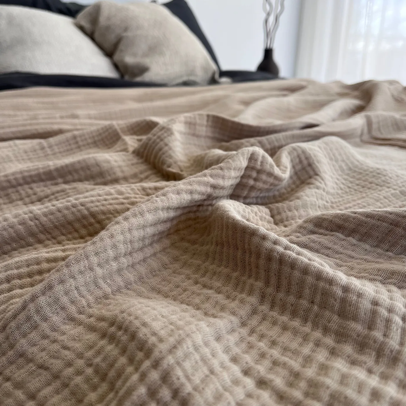 Spaghetti Muslin Bed Blanket