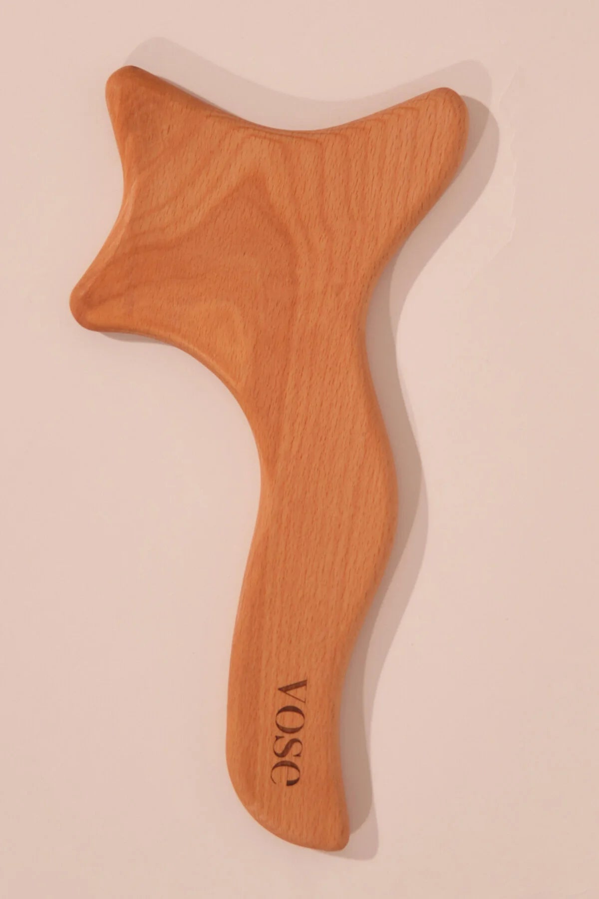 Natural wood body massage tool