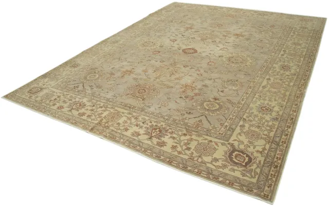 Beige Cream Classic Bedroom Rug - Wool 297x387 cm