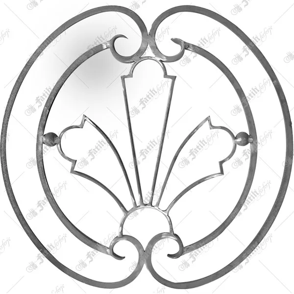 Decorative wrought-iron panel 121258-b