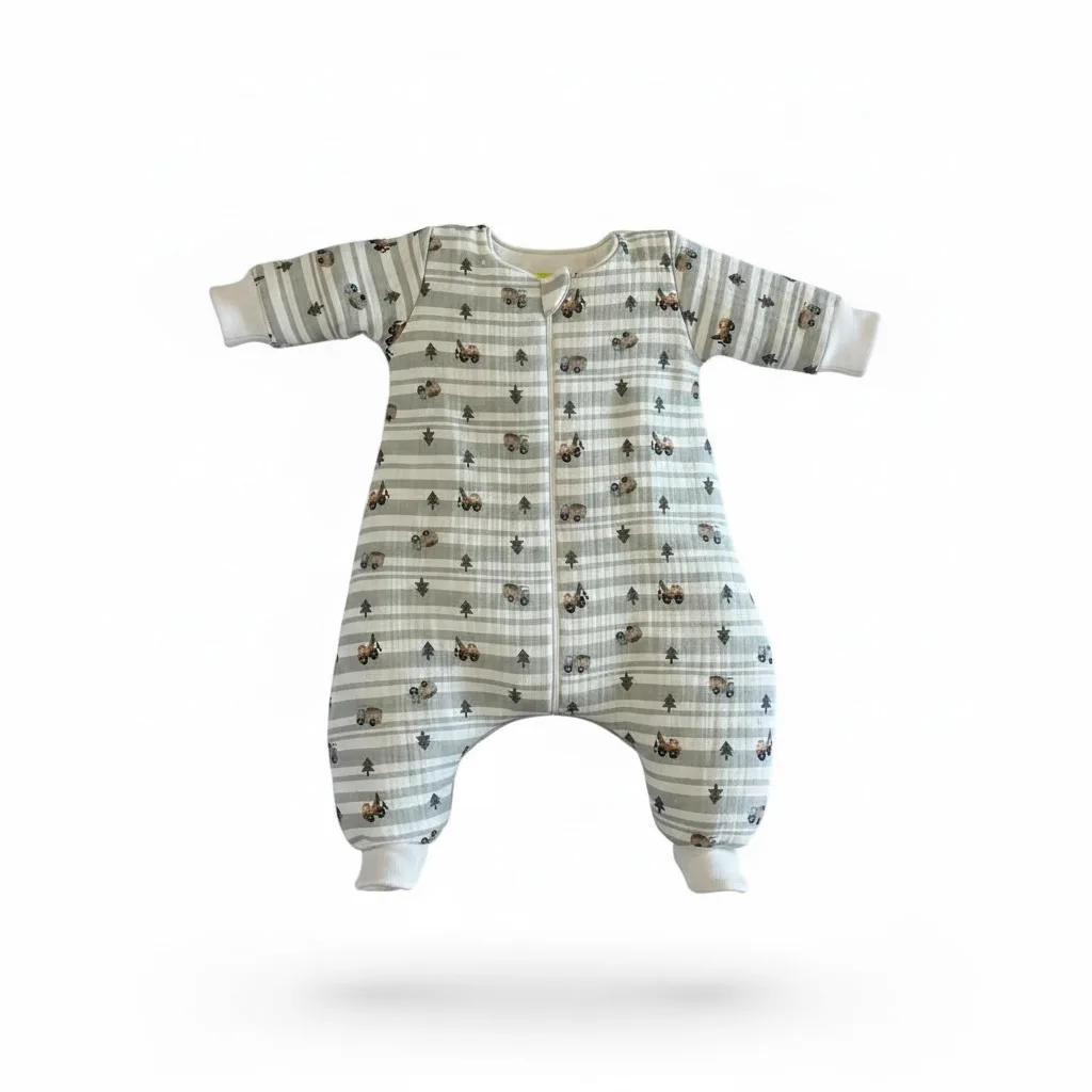 Muslin Cotton Jersey-Lined Sleep Sack 1.5 TOG