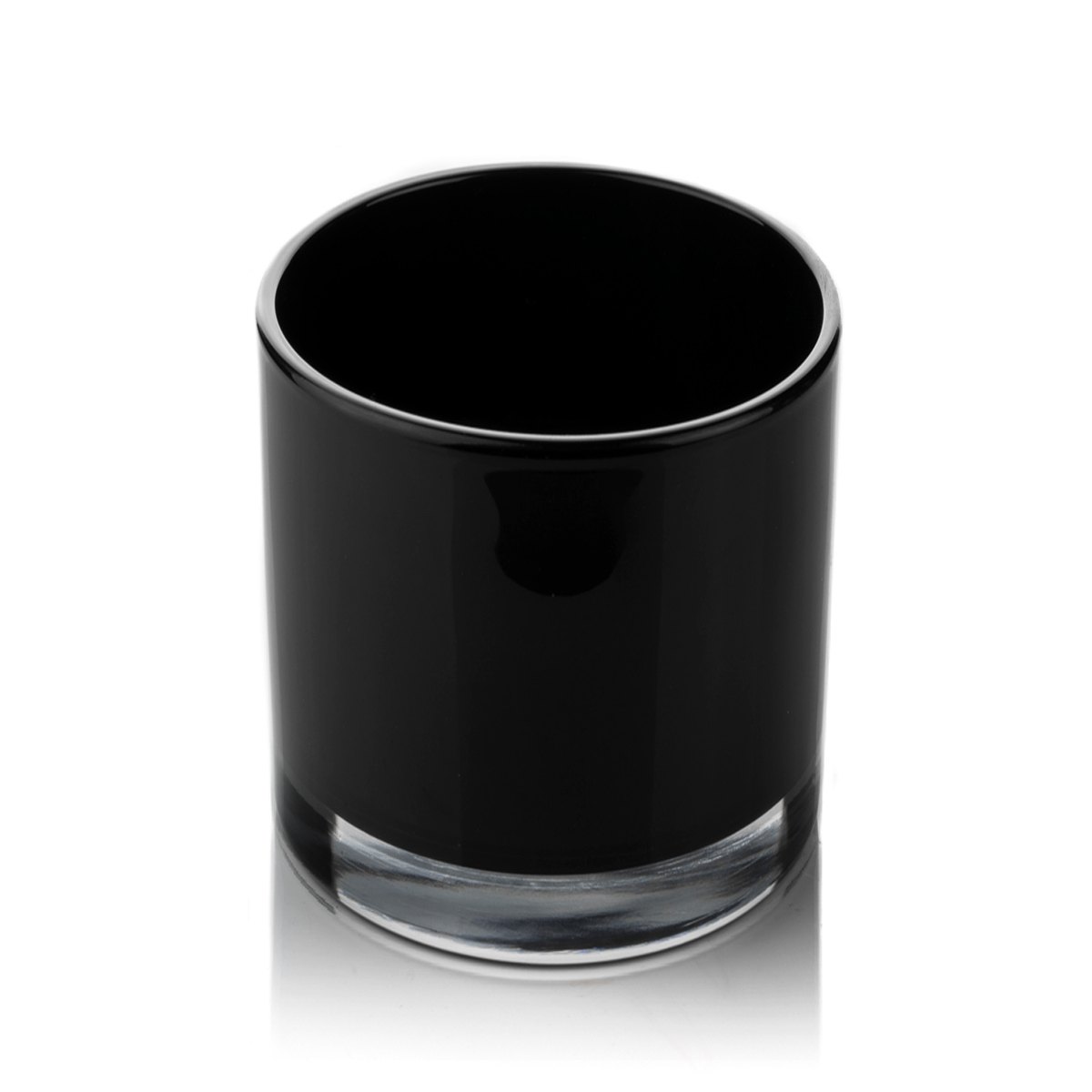24-piece black flat glass candle holder 405 inside painted