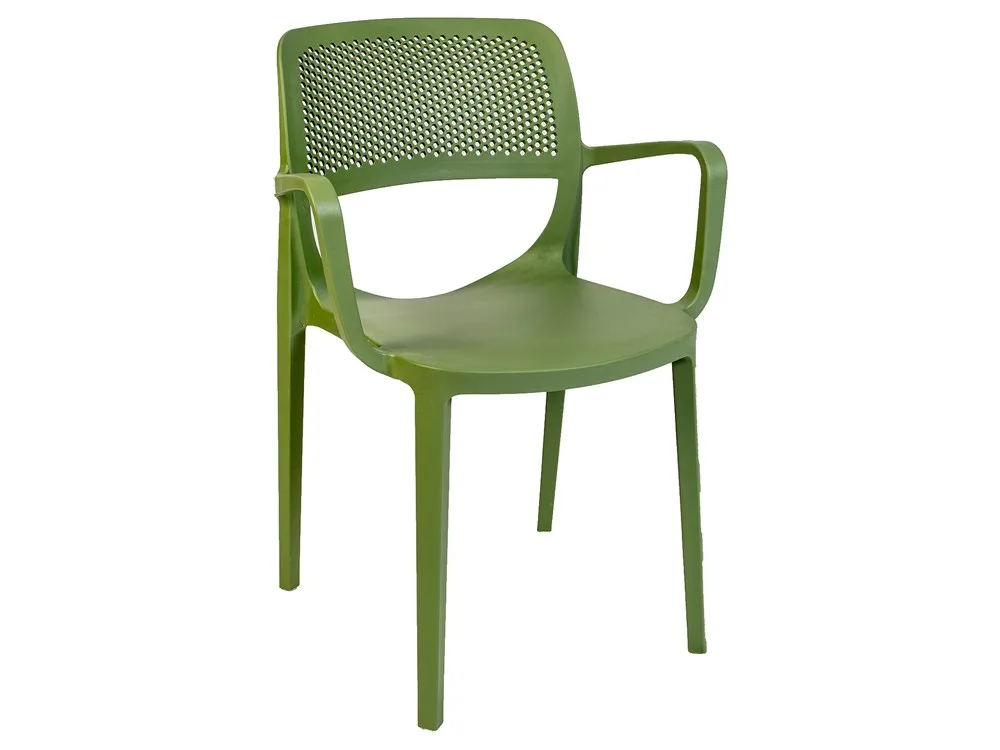 MILA green plastic armchair