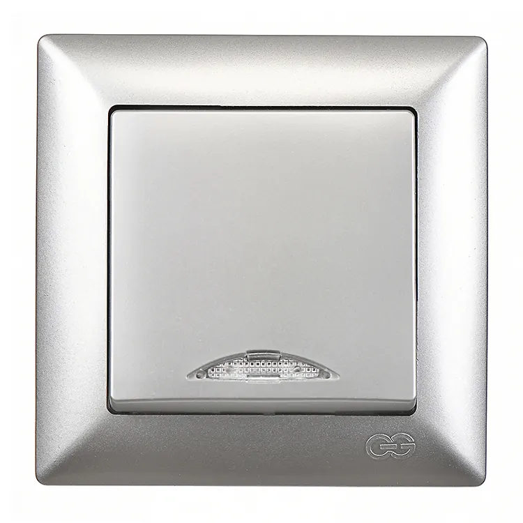 Visage Illuminated Switch, Silver
