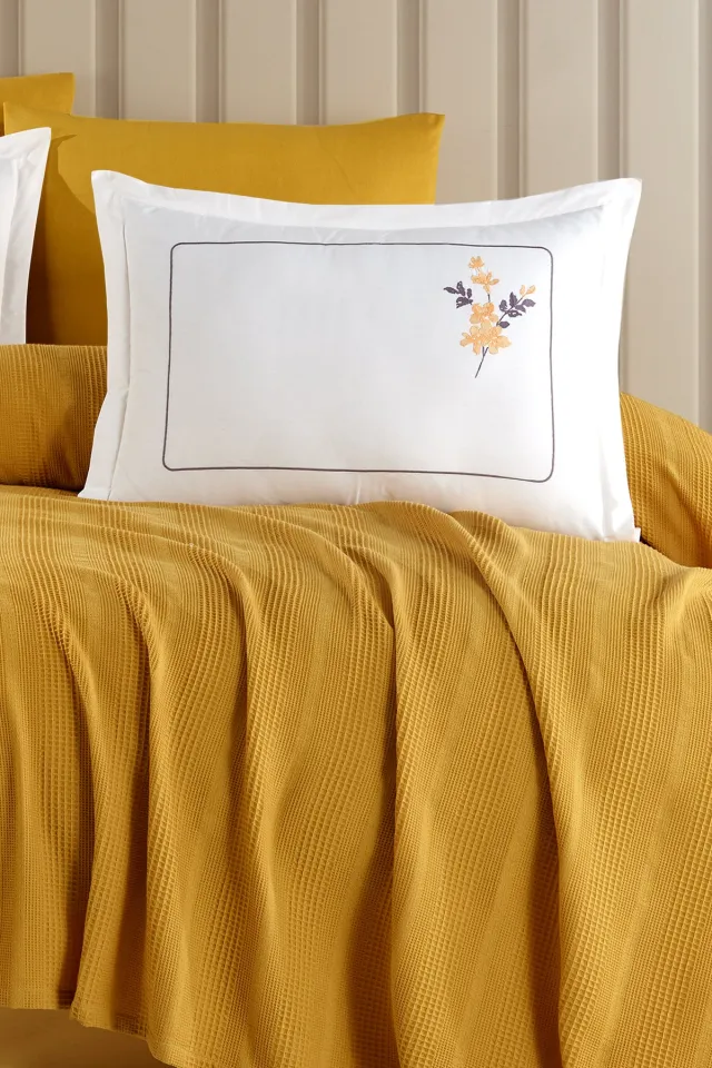 Elart Flores Pillowcase 100% Cotton 2 Pieces (50x70 cm) Yellow