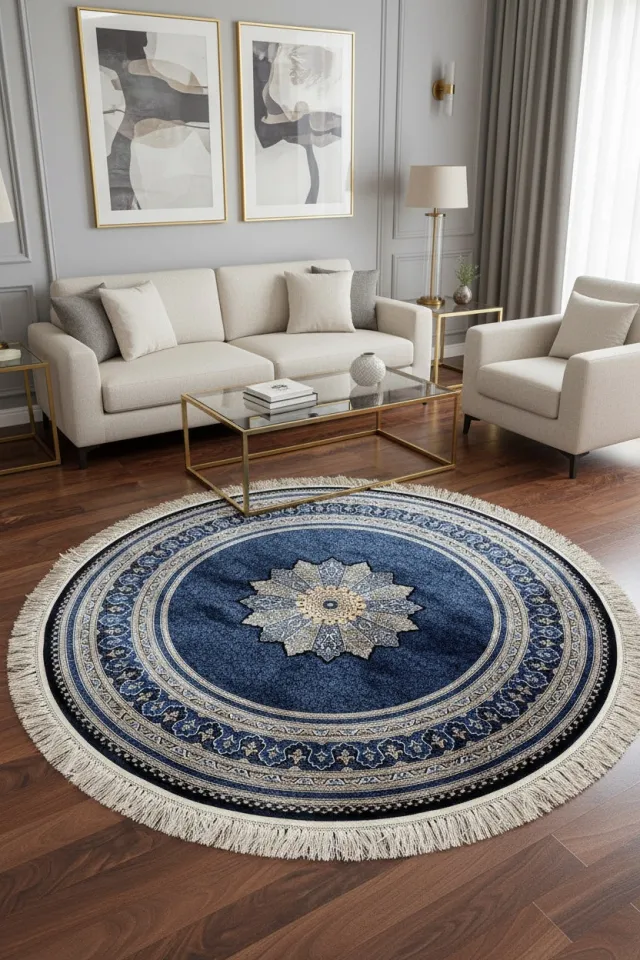 Quality Carpet Bamboo Round Rug 9179A