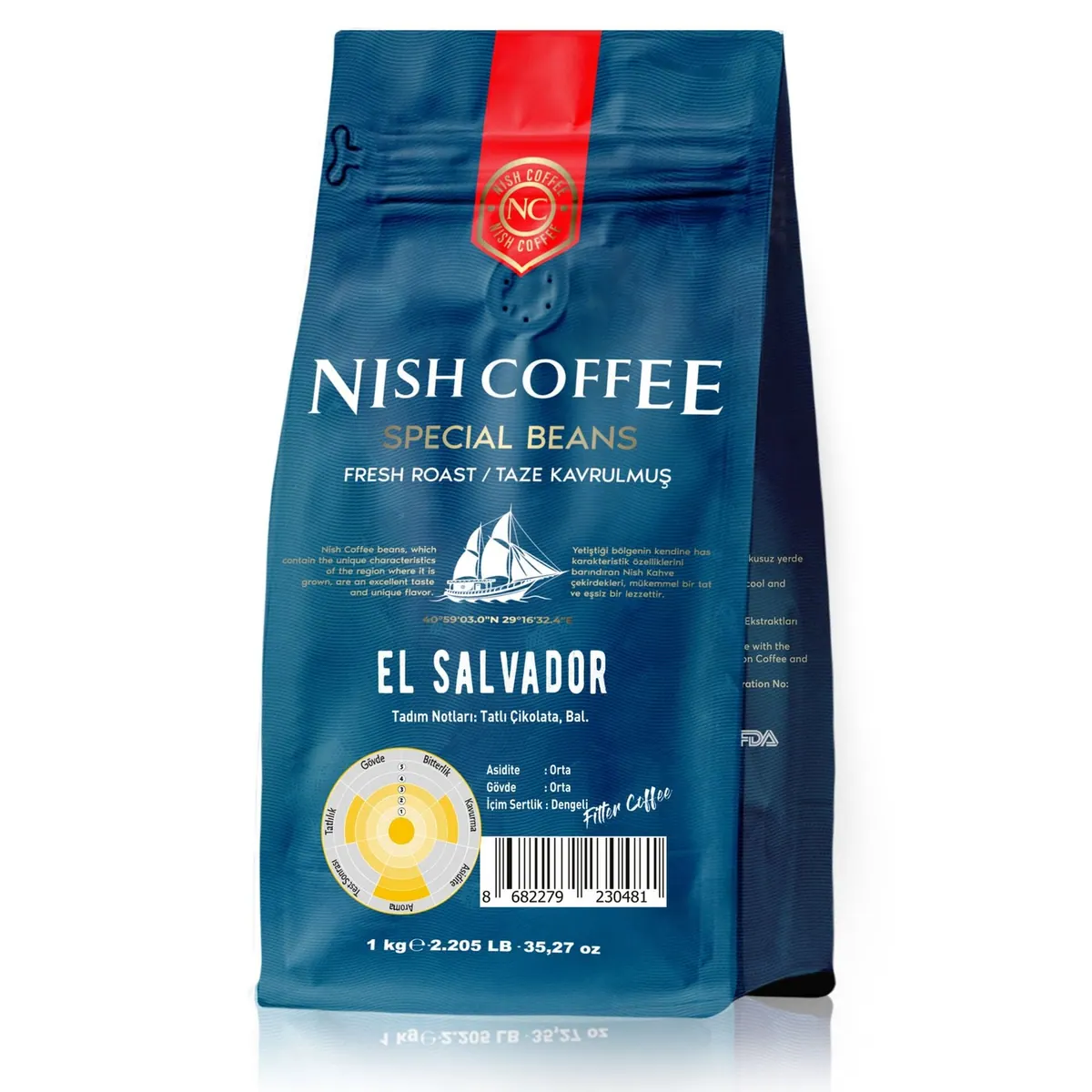 Nish قهوة فلتر السلفادور 1 Kg