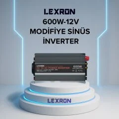 انفرتر LEXRON بموجة جيبية معدلة بقدرة 600 واط لنظام 12V
