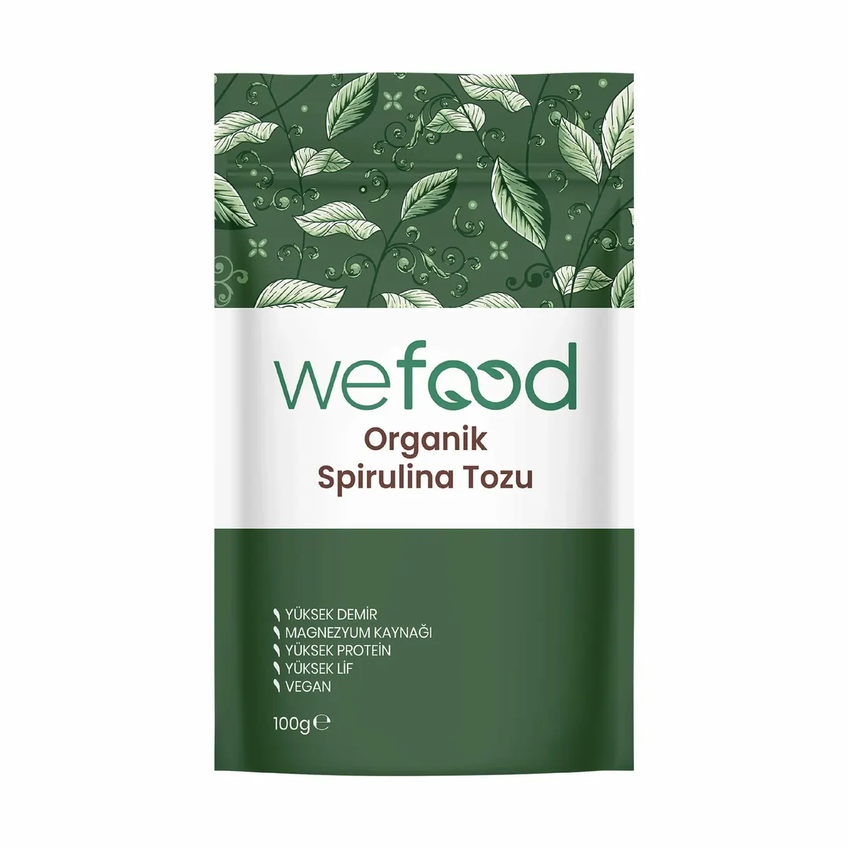 مسحوق الإسبيرولينا العضوي من Wefood 100 غرام