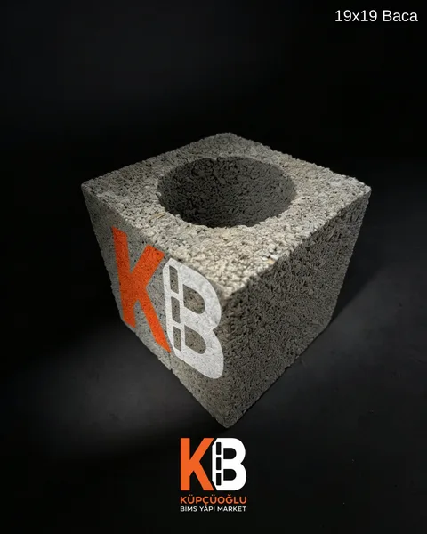CHIMNEY KB-B1919 19x19 مدخنة خفاف كتلة مدخنة مقاومة للحريق مقاومة حتي 700 درجة مئوية.