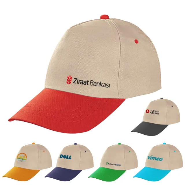 Polyester Beige Body Colorful Visor – 4011
