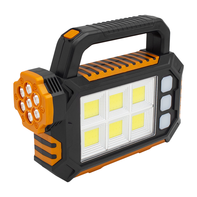 مصباح شمسي محمول من Powermaster HS-8029-7-B بستة ليدات COB وثلاثة أوضاع