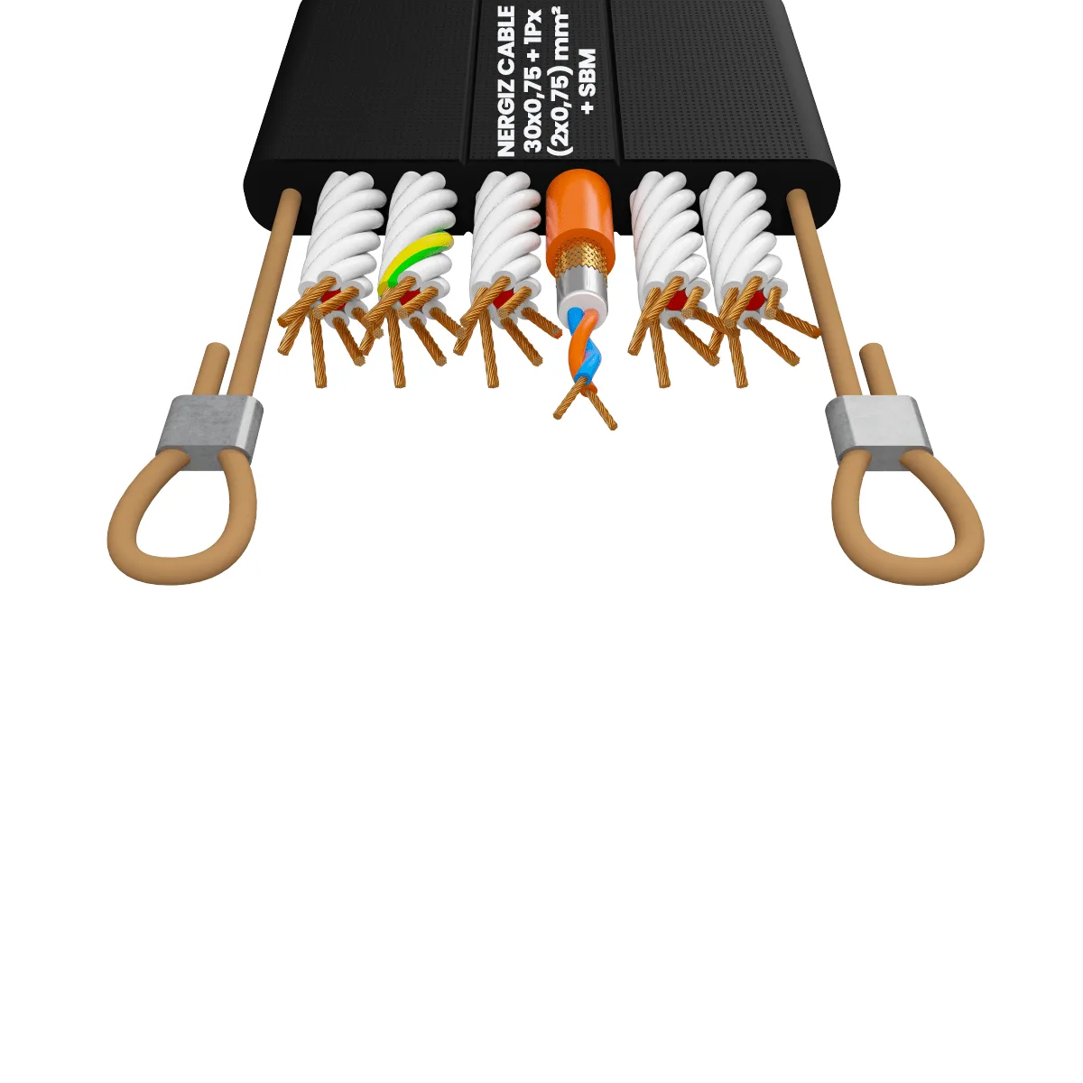 كابل مصعد مرن مسطح 30x0.75 +1Px(2x0.75) mm² + SBM