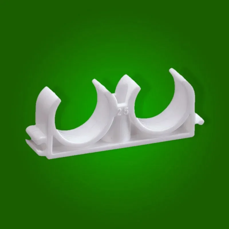 مشبك أنابيب بلاستيكي مزدوج