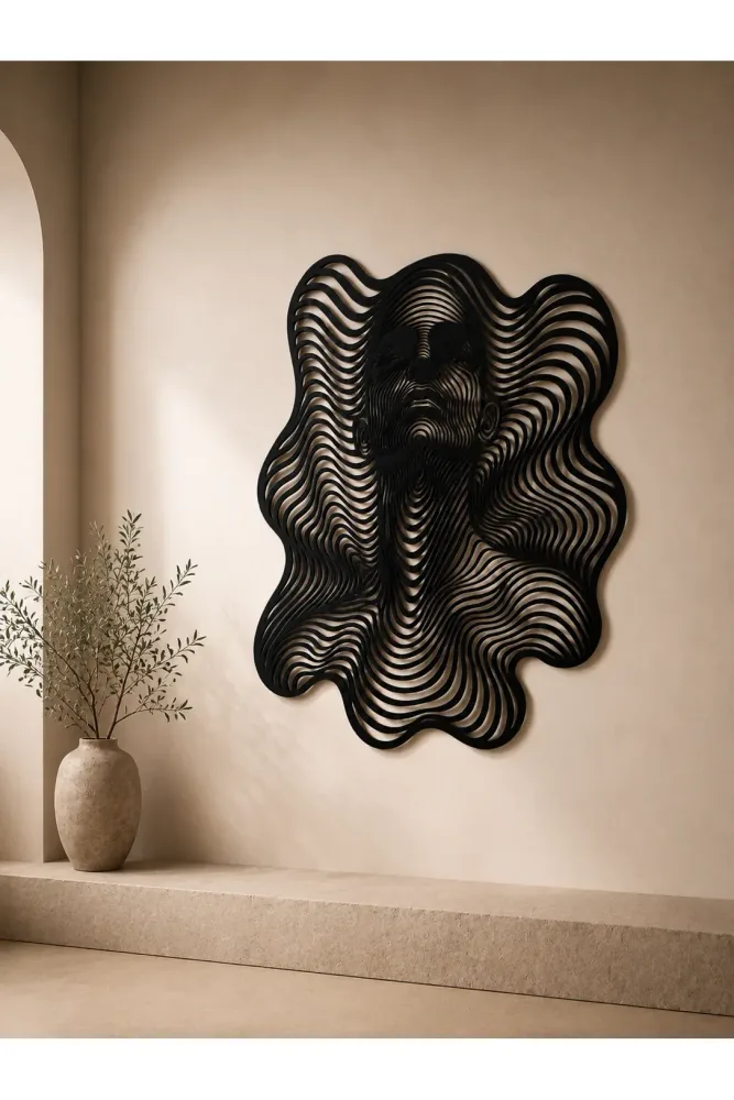 Optical Illusion Woman Wall Art