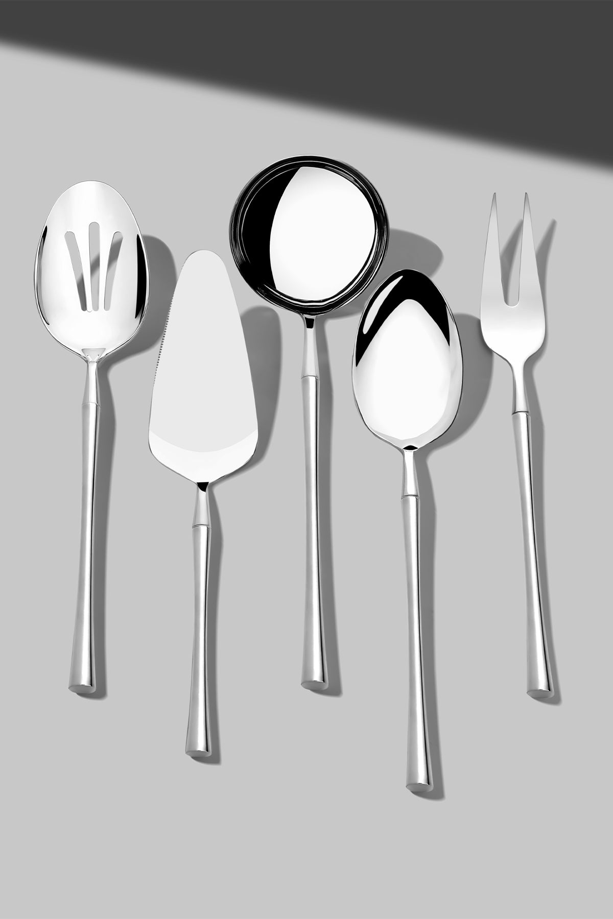 Marbella Plain 5-Piece Stainless Steel Serving Set