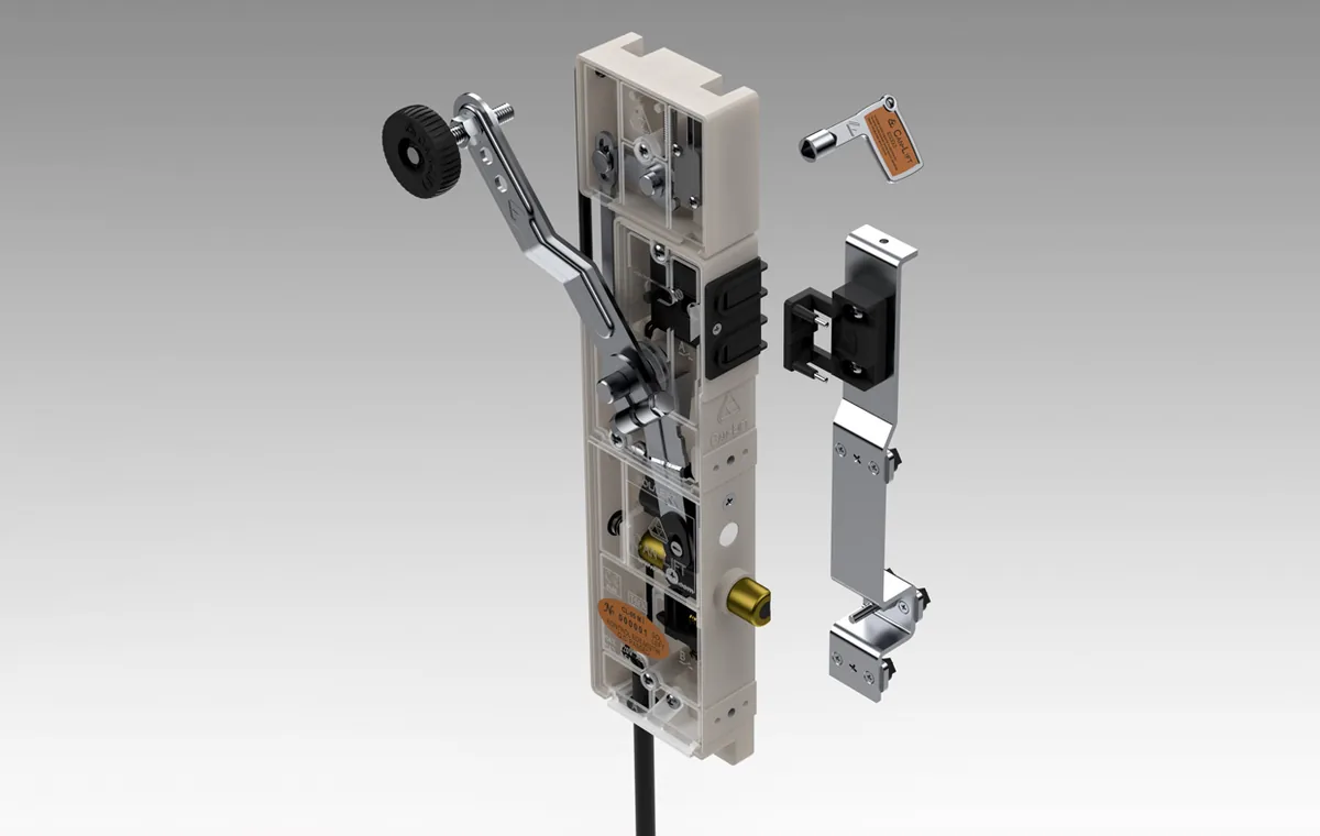 CL-05 MI-ASW Double-Safety Single-Pinned Lift Landing Door Locking Device