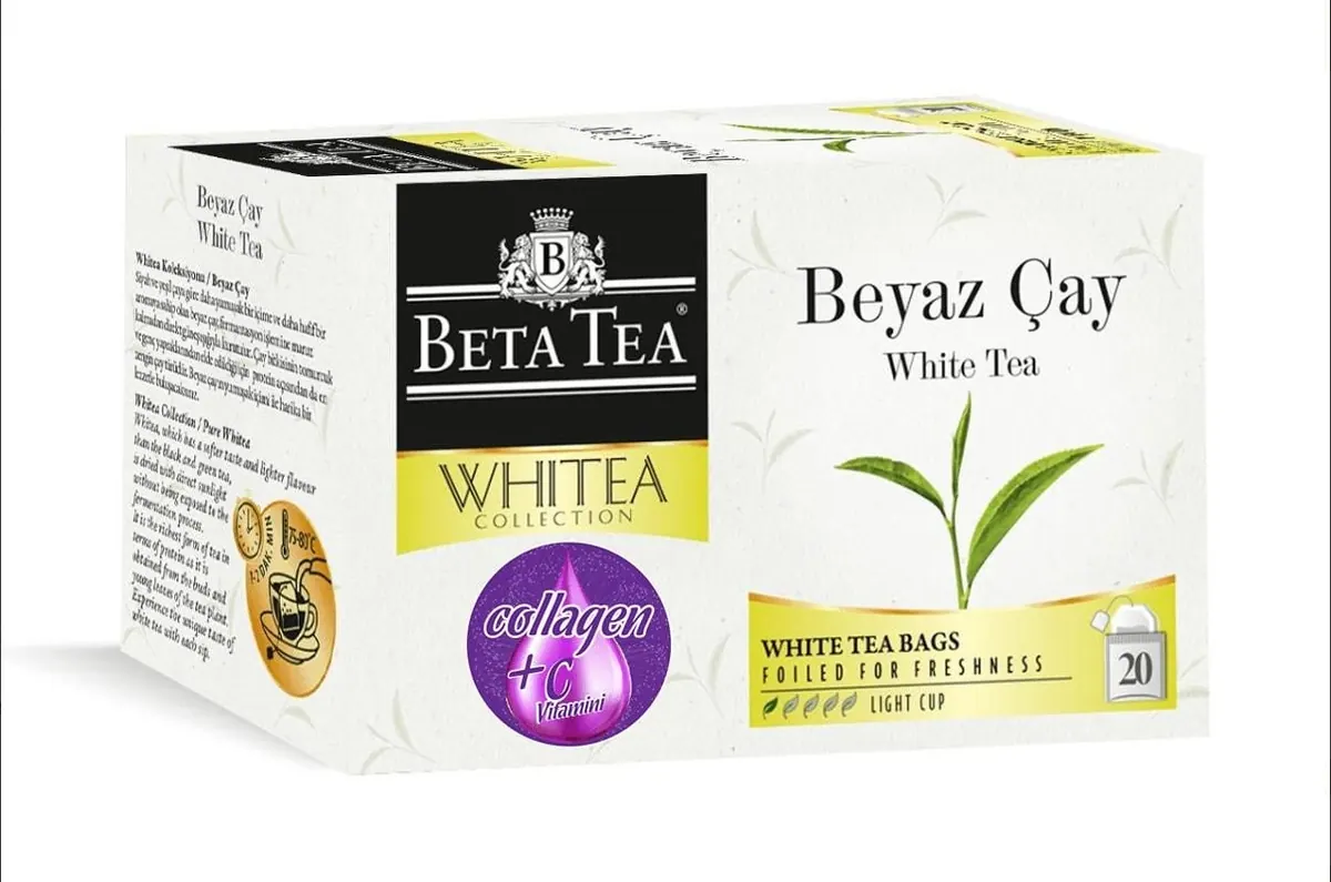 Beta Whitea Collection شاي أبيض بمزيج الكولاجين والفيتامينات 20 كيس
