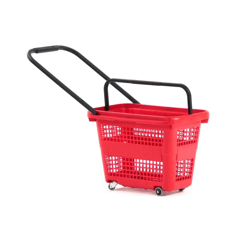 Wheeled Shopping Basket 32 L Red