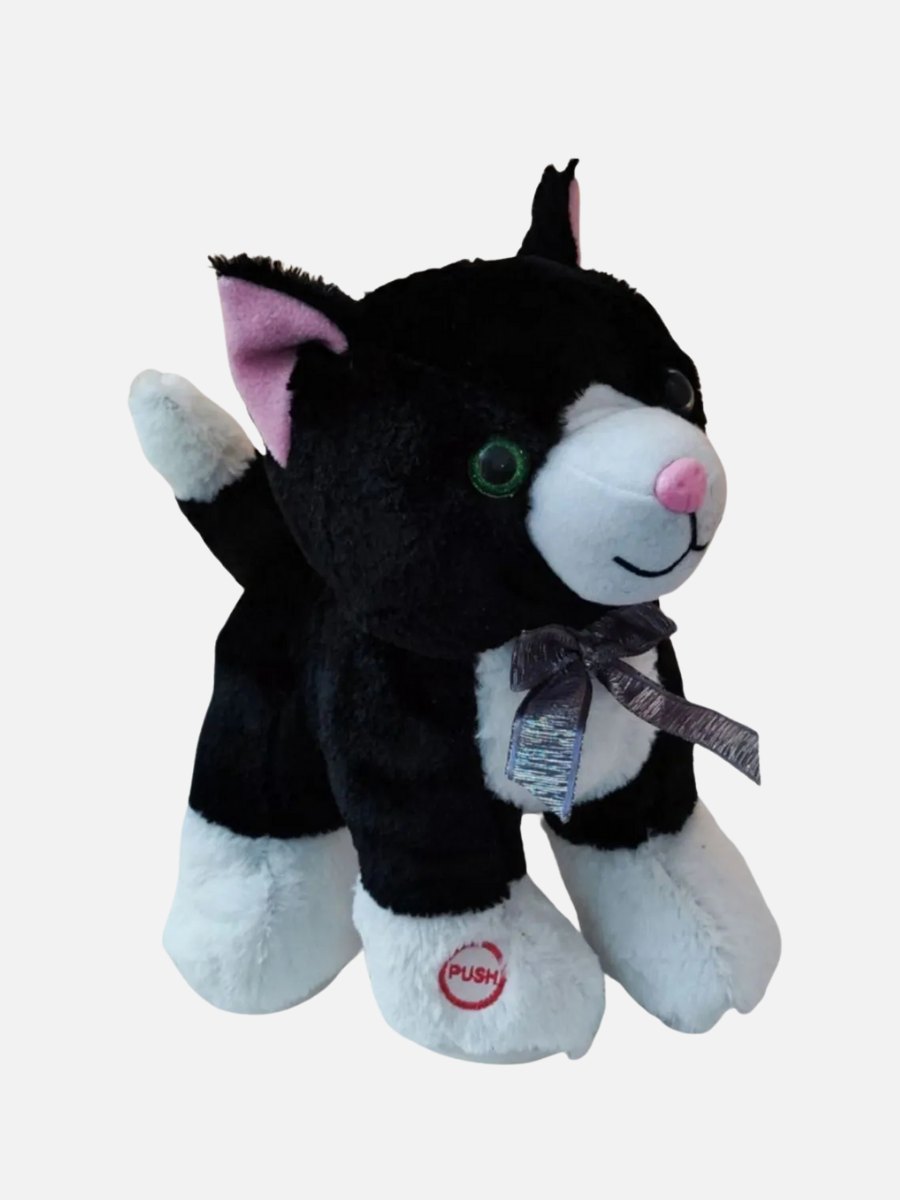 Sound Lucky Plush Cat - Black