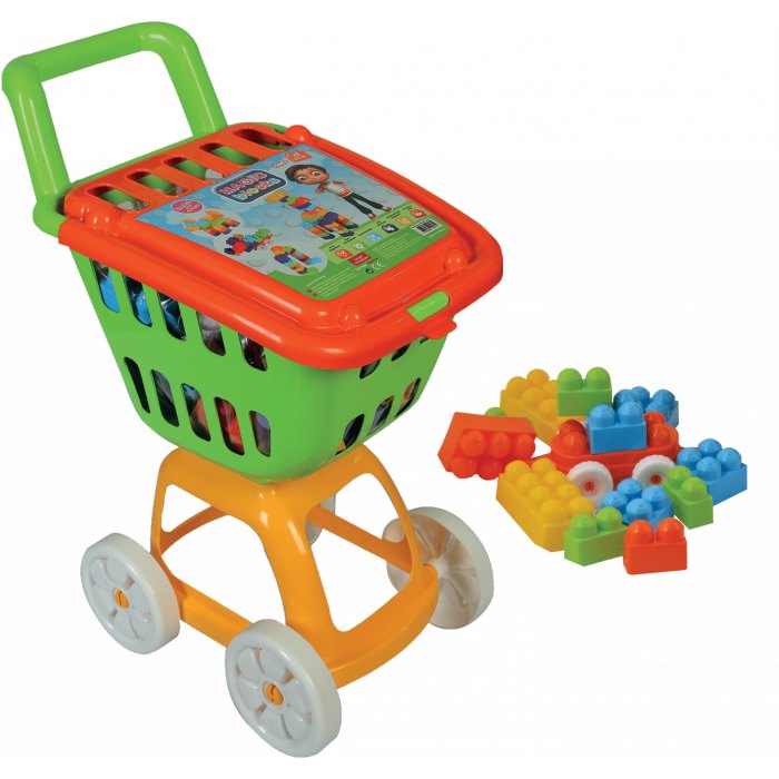 Magic Blocks Super Market Trolley 47 cm (with hat) 38 Pieces Blocks