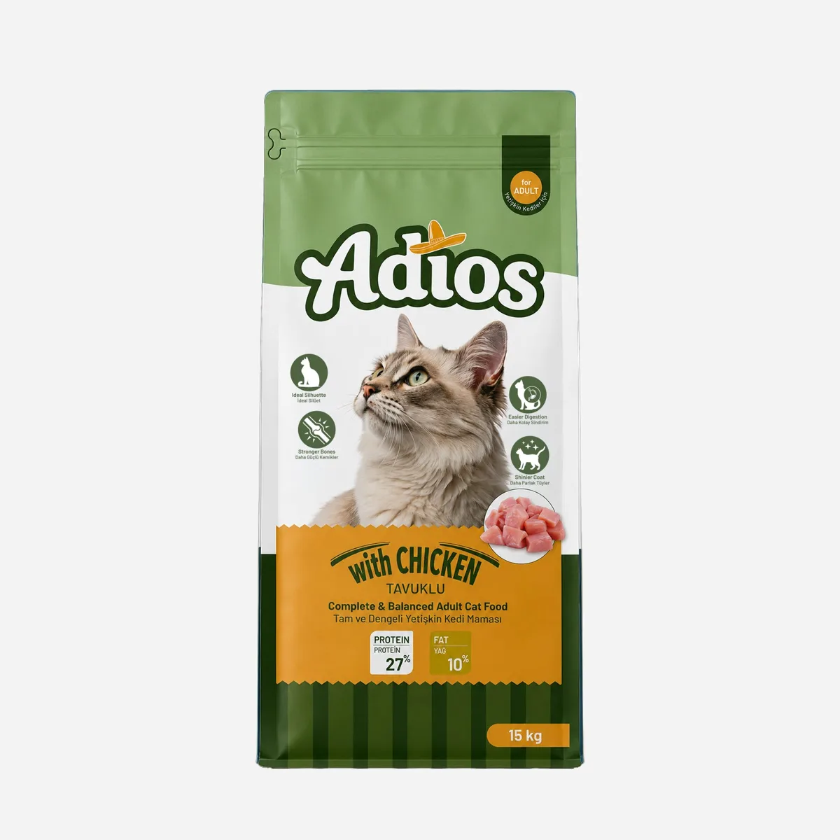 Dry complete adult cat food with chicken (Elite Petfood)
