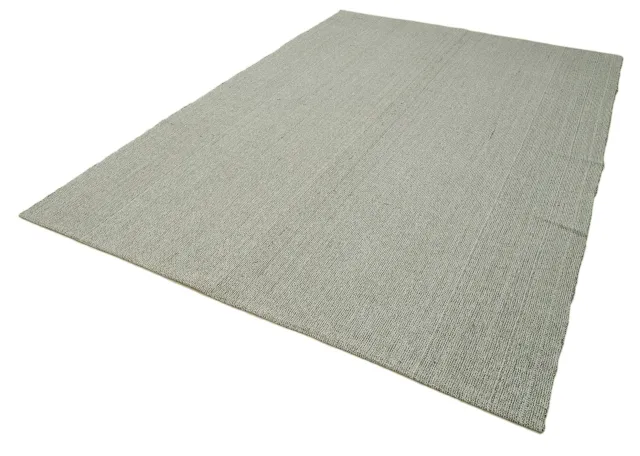 Light Gray Modern Living Room Rug - Wool Handwoven 6 m² 201x317 cm