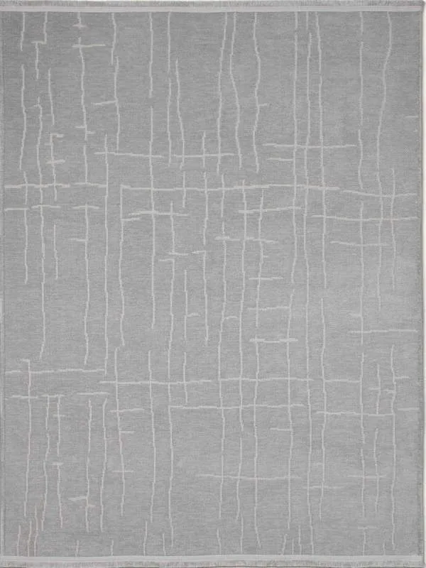 Liva LVA0201 grey woven chenille rug