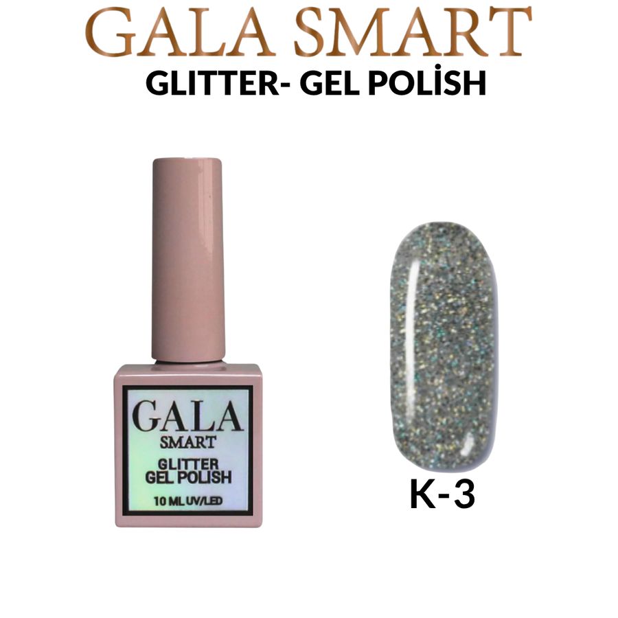 Glitter Gel Polish - 10 ml K-03
