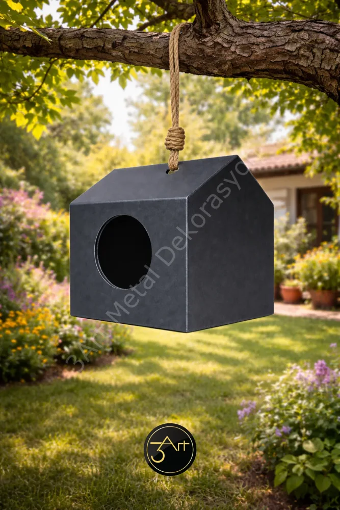 Hanging Birdhouse and Feeder