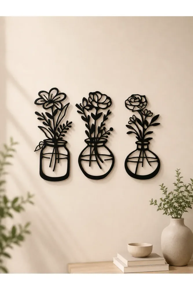 Minimal Flower Vase Wall Art