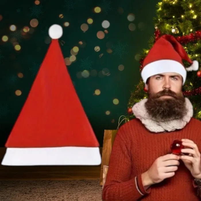 Adult fleece Santa hat