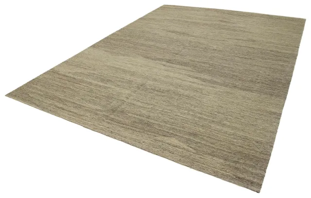 Beige Light Brown Modern Living Room Rug - Wool Handwoven 268x368 cm