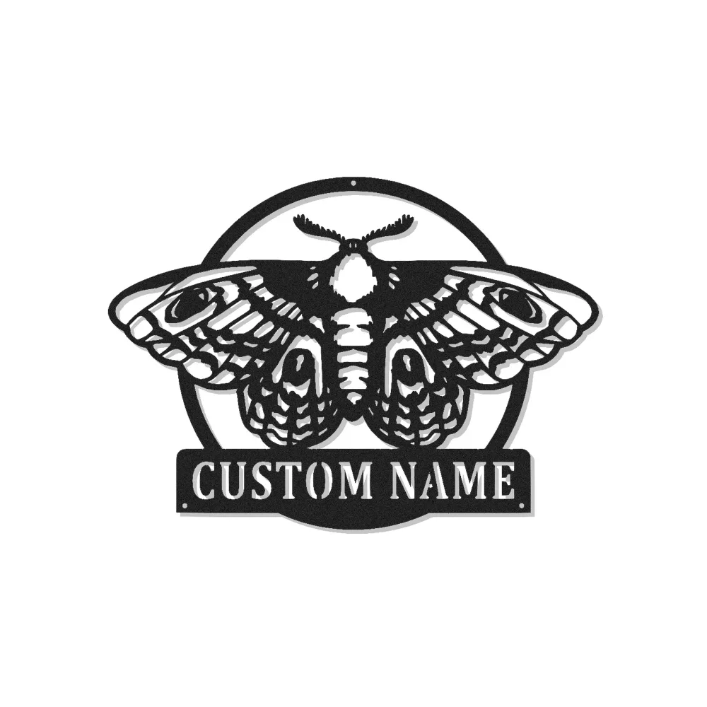 Luna Moth LED Metal Wall Art